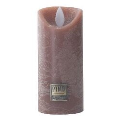 PTMD LED Light Candle rustic brown moveable flame XS
