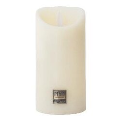 PTMD LED Light Candle rustic cream moveable flame M