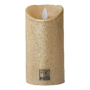 PTMD LED Light Candle rustic gold moveable flame M