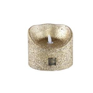 PTMD LED Light Candle rustic gold moveable flame XL