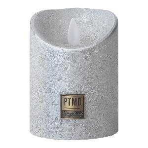 PTMD LED Light Candle rustic silver moveable flame S