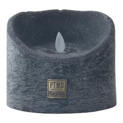 PTMD LED Light Candle rustic swish grey moveable flame