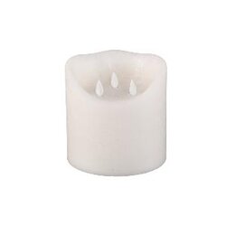 PTMD LED Light Candle rustic white moveable 3 flames