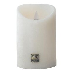 PTMD LED Light Candle rustic white moveable flame L