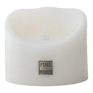PTMD LED Light Candle rustic white moveable flame XL