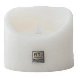 PTMD LED Light Candle rustic white moveable flame XL