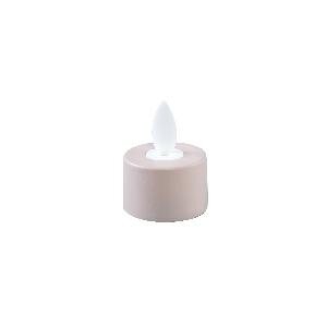 PTMD LED Tealight Candle rustic beige fixed flame 6PCS