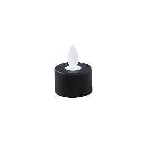 PTMD LED Tealight Candle rustic black fixed flame 6PCS
