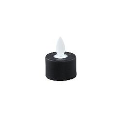 PTMD LED Tealight Candle rustic black fixed flame 6PCS