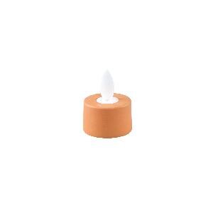 PTMD LED Tealight Candle rustic orange fixed flame 6PCS