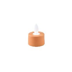PTMD LED Tealight Candle rustic orange fixed flame 6PCS