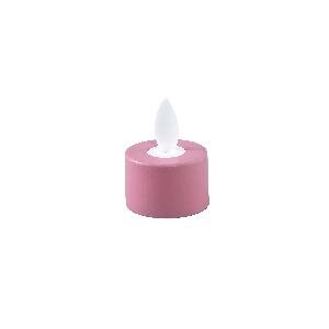 PTMD LED Tealight Candle rustic pink fixed flame 6PCS