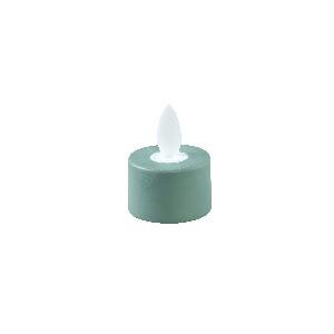 PTMD LED Tealight Candle rustic teal fixed flame 6PCS