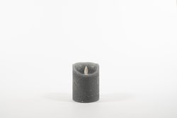 Anna's Collection B.O.T. Kaars Grijs Wax Rustiek Bewegende Vlam 7,5X10Cm 3Xaaa/Timer