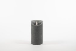 Anna's Collection B.O.T. Kaars Grijs Wax Rustiek Bewegende Vlam 7,5X15Cm 3Xaaa/Timer