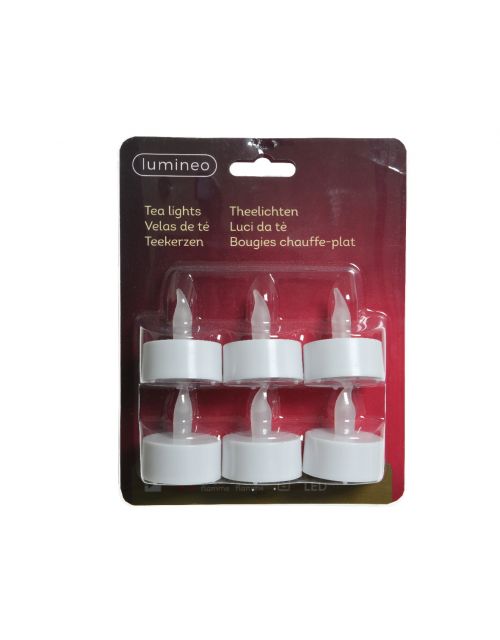 Lumineo LED theelicht plastic fire flame effect BO binnen - afbeelding 1