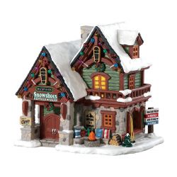 Lemax Backwoods Snowshoe Rental Shop, B/O Led