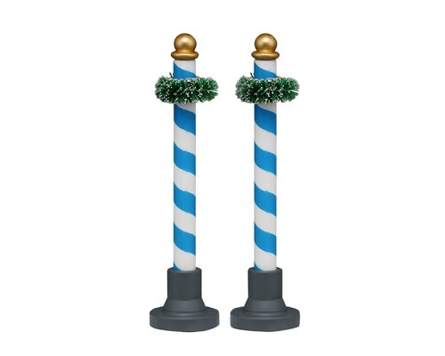 Lemax Biergarten Poles, Set Of 2