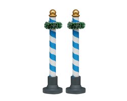 Lemax Biergarten Poles, Set Of 2