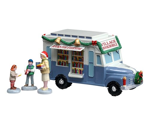 Lemax Bookmobile, Set Of 4