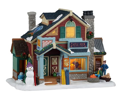 Lemax Castle Rock Ski Outfitters, Incl. Adaptor 44338, 100 Ma (White)