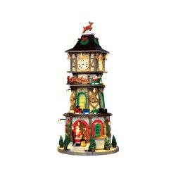 Lemax Christmas Clock Tower, With 4.5V Adaptor