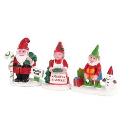 Lemax Christmas Garden Gnomes, Set Van 3