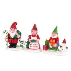 Lemax Christmas Garden Gnomes, Set Of 3 - afbeelding 1