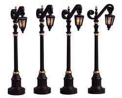 Lemax Colonial Street Lamp, Set Of 4, B/O (4.5V) - afbeelding 2