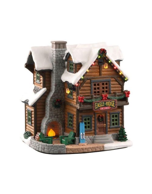 Lemax Eagle Ridge Ski Lodge, With 4.5V Adaptor