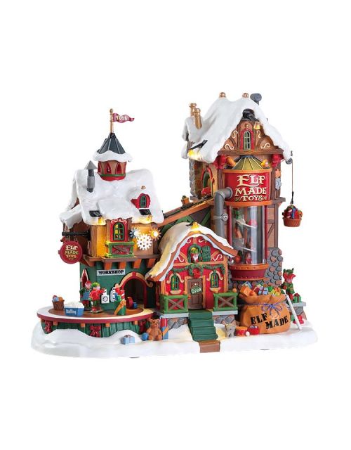 Lemax Elf Made Toy Factory, With 4.5V Adaptor