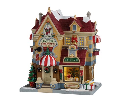 Lemax Father Christmas Gift Shop, Incl. Adaptor 44338, 100 Ma (White)