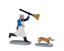 Lemax Feline Fish Thief,  Set Of 2