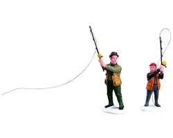 Lemax Flyfishing With Dad,  Set Of 2 - afbeelding 2