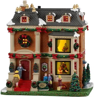 Lemax Garden club christmas party incl.adapter