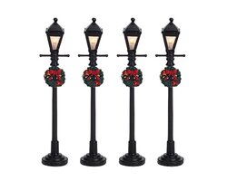 Lemax Gas Lantern Street Lamp, Set Of 4, B/O (4.5V) - afbeelding 2