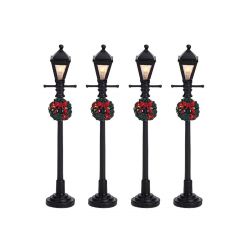 Lemax Gas Lantern Street Lamp, Set Of 4, B/O (4.5V) - afbeelding 1