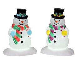Lemax Holly Hat Snowman, Set Of 2, B/O (4.5V) - afbeelding 2