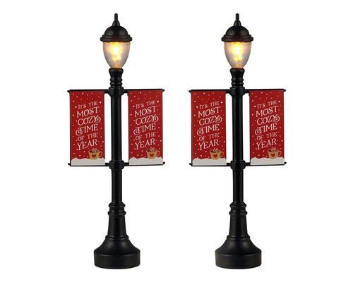 Lemax Lamp Post Banners, Set Of 2, B/O (4.5V)