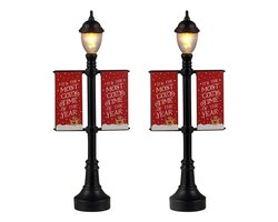 Lemax Lamp Post Banners, Set Of 2, B/O (4.5V)