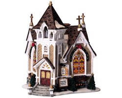 Lemax Little River Church Incl. Adaptor 44338, 100 Ma (White) - afbeelding 3