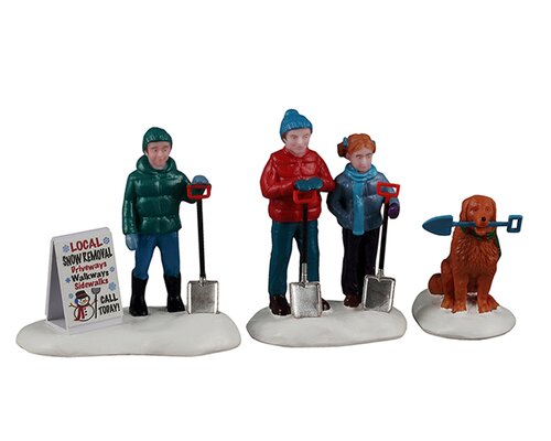 Lemax Neighborhood Snow Shovelers, Set Of 3