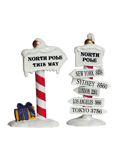 Lemax North Pole Signs, Set Of 2 - afbeelding 1