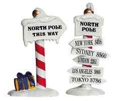 Lemax North Pole Signs, Set Of 2 - afbeelding 2