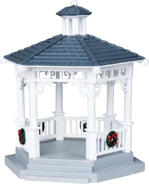 Lemax Plastic Gazebo With Decorations - afbeelding 1