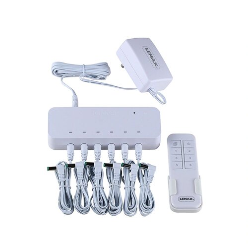 Lemax Remote Control Box, With 4.5V 2000Ma Adaptor, White, Fixed Plug, Gs - afbeelding 1