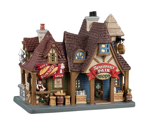 Lemax Renaissance Fair Shops Incl. Adapter