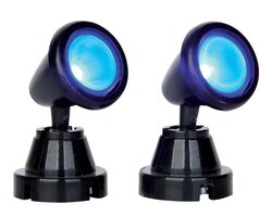 Lemax Round Spot Light, Blue, Set Of 2, B/O (4.5V) - afbeelding 2