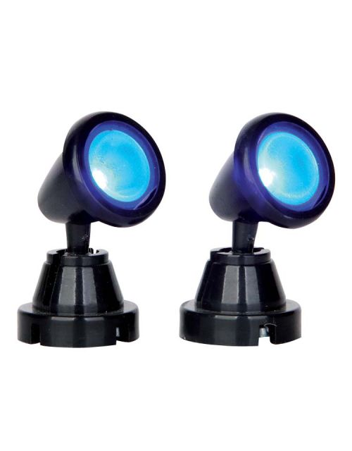 Lemax Round Spot Light, Blue, Set Of 2, B/O (4.5V) - afbeelding 1