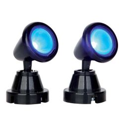 Lemax Round Spot Light, Blue, Set Of 2, B/O (4.5V) - afbeelding 1